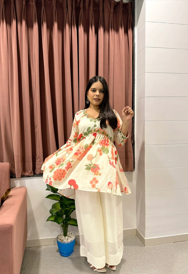 Antique Fashion 1 Kurti Plazzo Set  - M 38