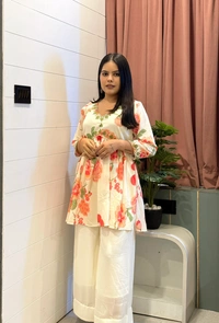 Antique Fashion 1 Kurti Plazzo Set  - M 38