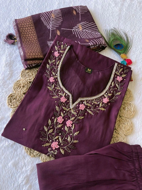 Antique Fashion 1 Kurti Pant Set  - color 1, XL