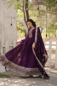 Antique Fashion 1 Get ready to shine with these stunning outfit Made from Faux Blooming And Sequins Embroidered Work. Discover the perfect ensemble to add a touch of glamour to your wardrobe and stand out from the crowd - Xxl (44), color 2