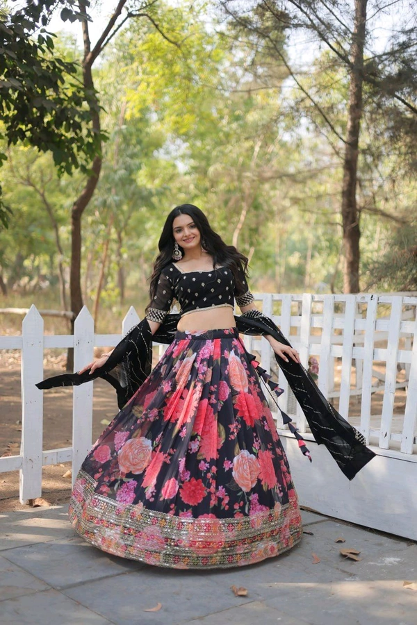 Antique Fashion Beautiful Designer Lehenga - colour 1