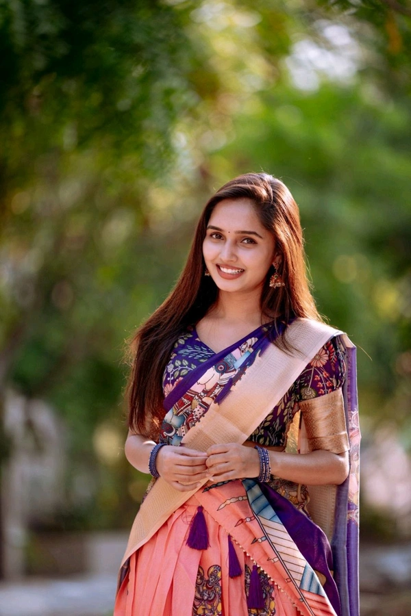 Antique Fashion 1 Elevate your ethnic fashion with the allure of South Indian style Lehenga Choli  a blend of tradition and modernity that captivates hearts - colour 4, Unstitched Blouse