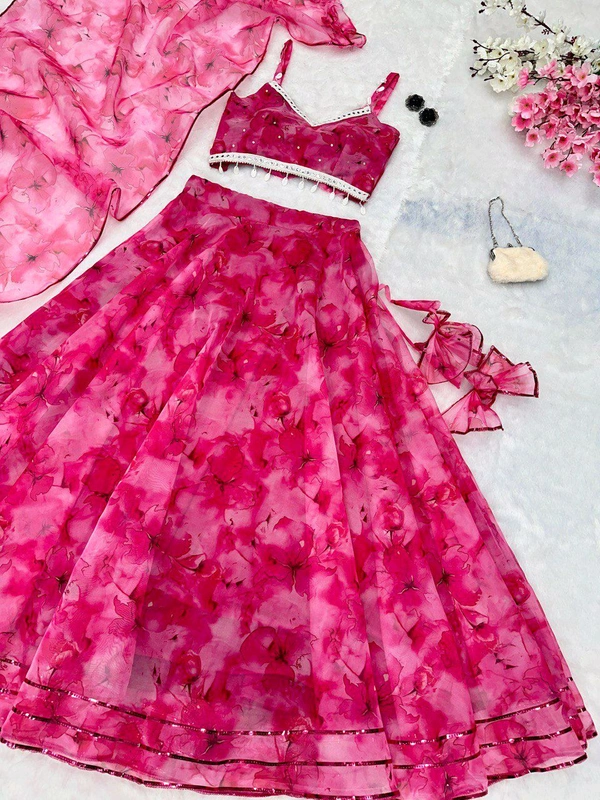 Antique Fashion 1 Organza Love Lahenga  - color 2