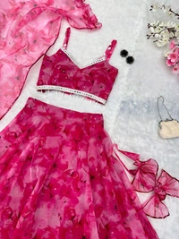 Antique Fashion 1 Organza Love Lahenga  - color 2