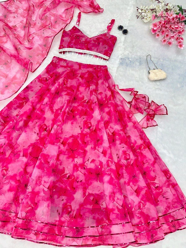 Antique Fashion 1 Organza Love Lahenga  - color 2