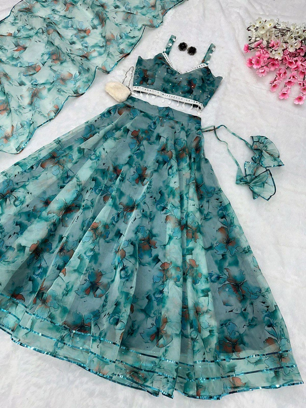 Antique Fashion 1 Organza Love Lahenga  - color 4