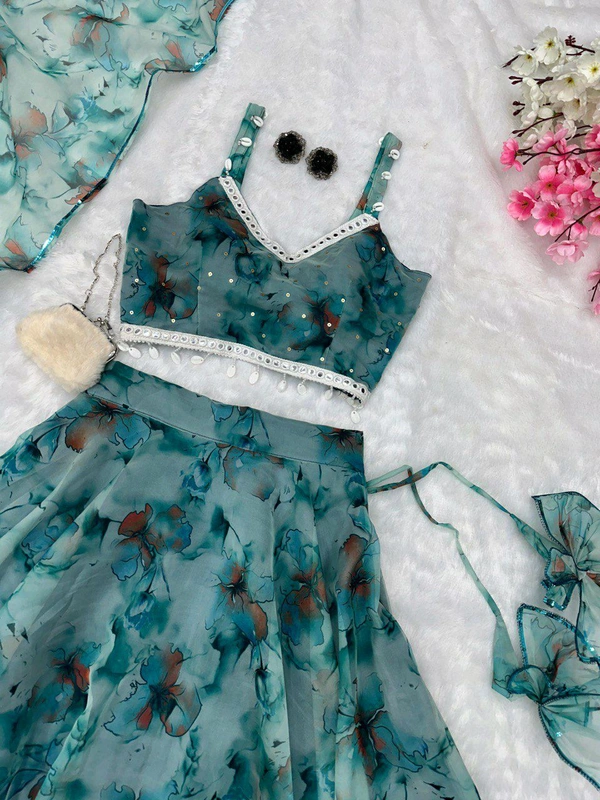 Antique Fashion 1 Organza Love Lahenga  - color 4