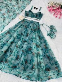 Antique Fashion 1 Organza Love Lahenga  - color 4