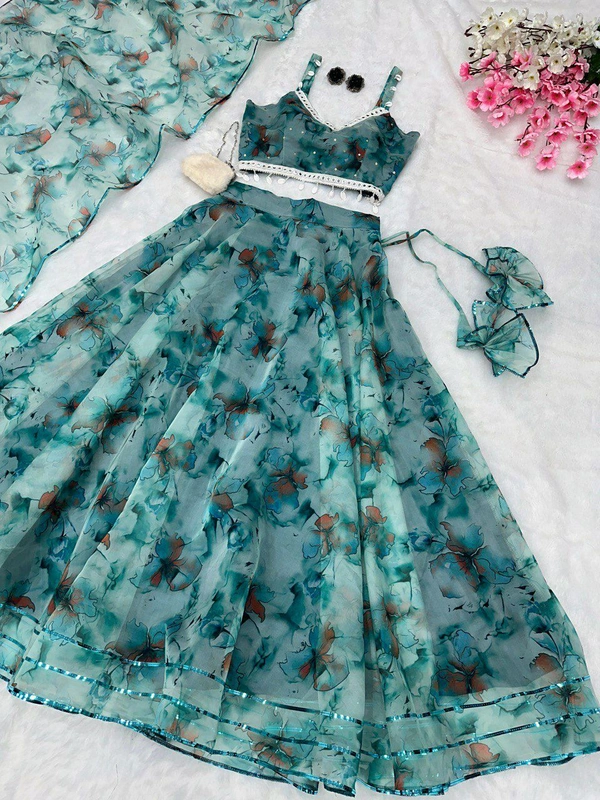 Antique Fashion 1 Organza Love Lahenga  - color 4