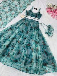 Antique Fashion 1 Organza Love Lahenga  - color 4