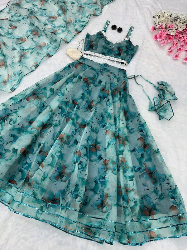 Antique Fashion 1 Organza Love Lahenga  - color 4