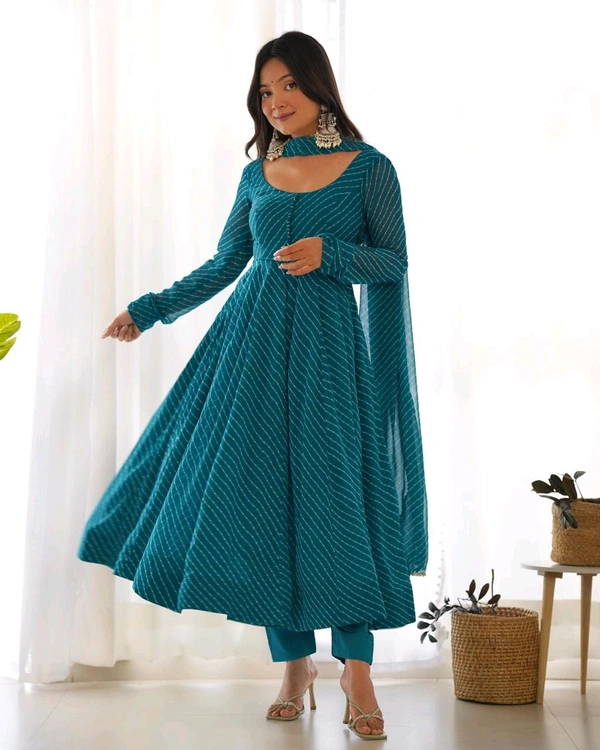 Antique Fashion 1 Anarkali Suit Set  - XS 34, rama