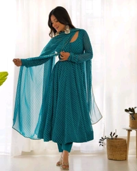 Antique Fashion 1 Anarkali Suit Set  - XS 34, rama