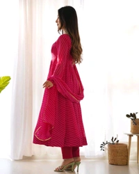 Antique Fashion 1 Anarkali Suit Set  - XS 34, rani pink
