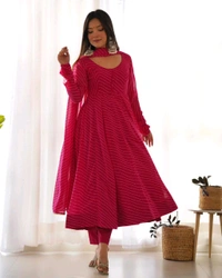 Antique Fashion 1 Anarkali Suit Set  - M (38), rani pink