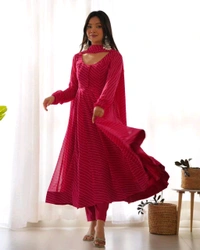 Antique Fashion 1 Anarkali Suit Set  - Xxl 44, rani pink