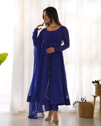 Antique Fashion 1 Anarkali Suit Set  - M 38, royal blue