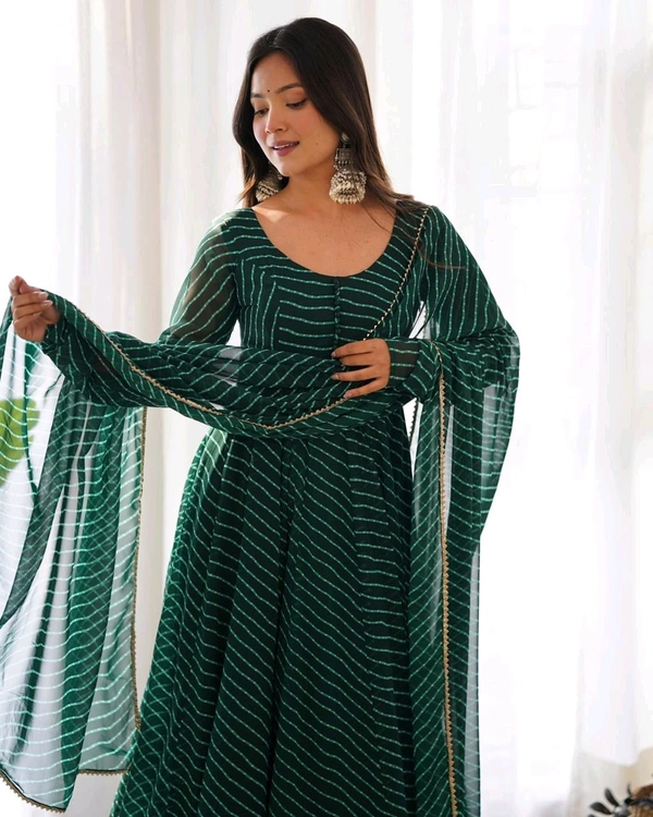 Antique Fashion 1 Anarkali Suit Set  - XS 34, bottal green
