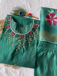 Antique Fashion 1 Premium Roman Silk Kurti Pent Collection - color 2, S