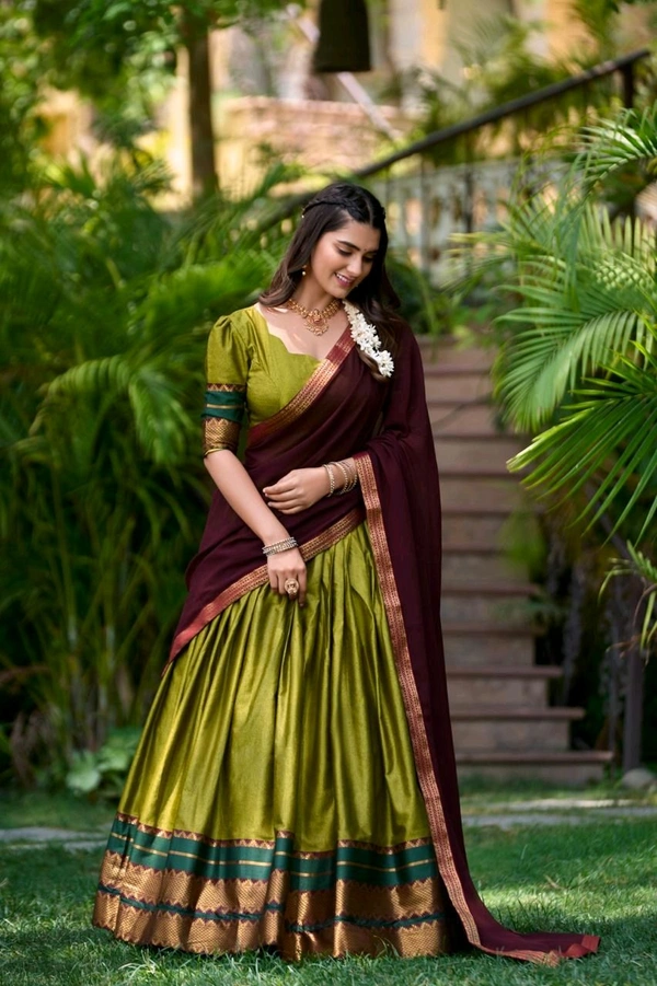 Antique Fashion 1 Soth Indian Lehegha  - colour 1, Unstitched Blouse