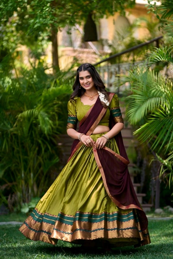 Antique Fashion 1 Soth Indian Lehegha  - colour 1, Unstitched Blouse