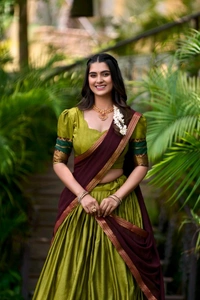 Antique Fashion 1 Soth Indian Lehegha  - colour 1, Unstitched Blouse