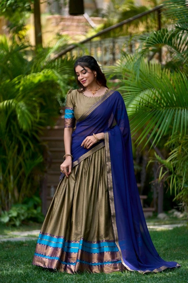 Antique Fashion 1 Soth Indian Lehegha  - colour 2, Unstitched Blouse