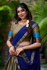 Antique Fashion 1 Soth Indian Lehegha  - colour 2, Unstitched Blouse