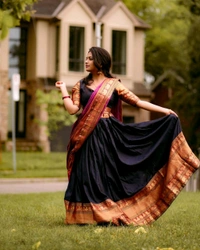 Antique Fashion 1 South Indian Lehenga  - colour 4, Unstitched Blouse