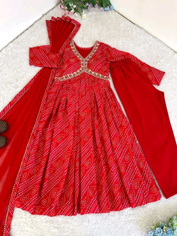 Antique Fashion 1 ALIA CUT GOWN WITH DUPATTA SET - L