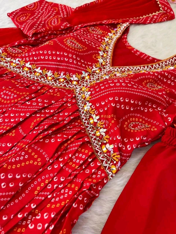 Antique Fashion 1 ALIA CUT GOWN WITH DUPATTA SET - L