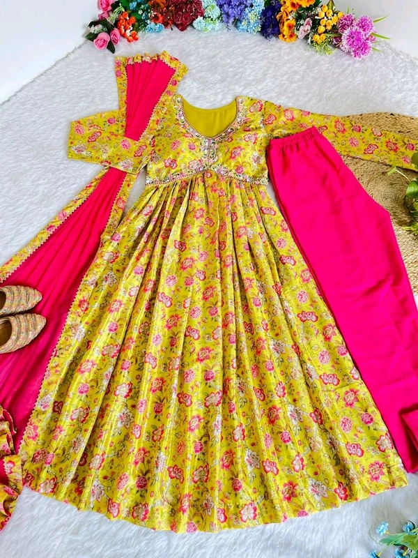 Antique Fashion 1 ALIA CUT GOWN WITH DUPATTA SET - XXL