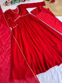 Antique Fashion 1 ALIA CUT GOWN WITH DUPATTA SET - L