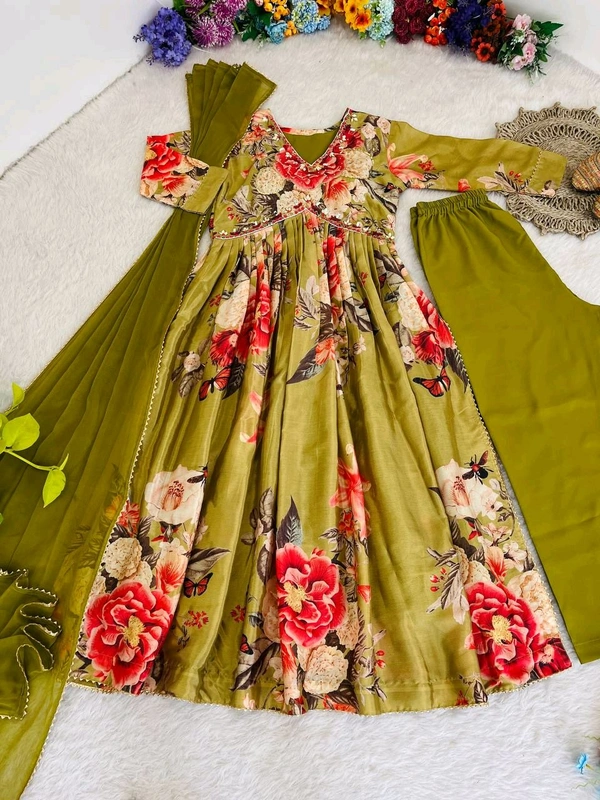 Antique Fashion 1 ALIA CUT GOWN WITH DUPATTA SET - XL