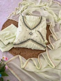 Antique Fashion 1 ALIA CUT GOWN WITH DUPATTA SET - M