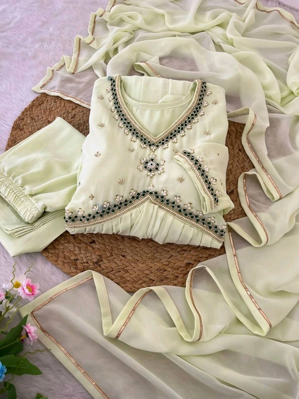 Antique Fashion 1 ALIA CUT GOWN WITH DUPATTA SET - M