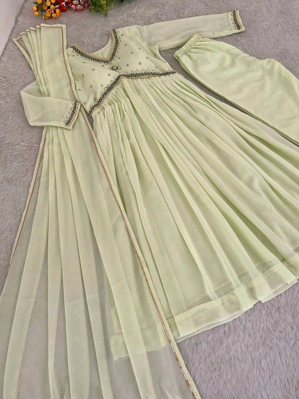 Antique Fashion 1 ALIA CUT GOWN WITH DUPATTA SET - L