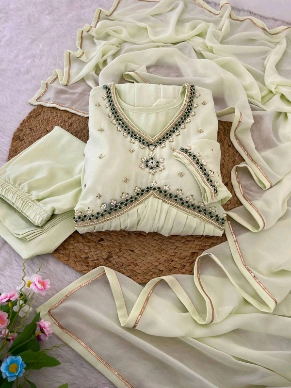 Antique Fashion 1 ALIA CUT GOWN WITH DUPATTA SET - XL