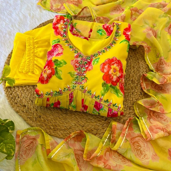Antique Fashion 1 ALIA CUT GOWN WITH DUPATTA SET - S