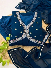 Antique Fashion 1 ALIA CUT GOWN WITH DUPATTA SET - S