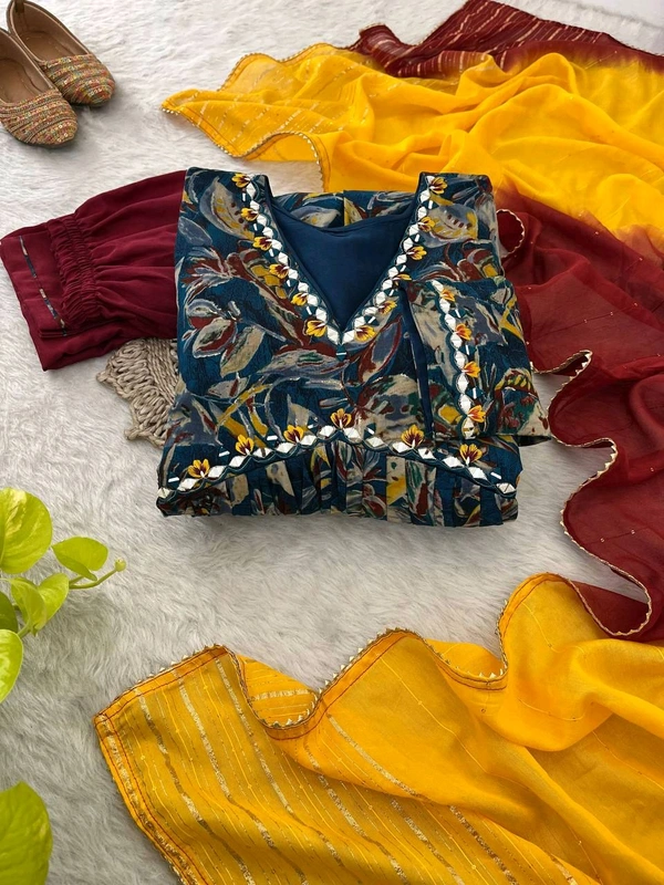 Antique Fashion 1 ALIA CUT GOWN WITH DUPATTA SET - S, colour 2