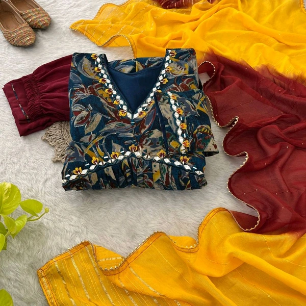 Antique Fashion 1 ALIA CUT GOWN WITH DUPATTA SET - M, colour 2