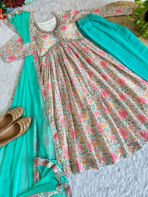 Antique Fashion ALIA CUT GOWN WITH DUPATTA SET - S