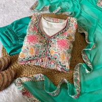 Antique Fashion 1 ALIA CUT GOWN WITH DUPATTA SET - L
