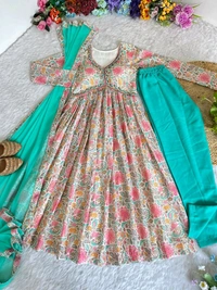 Antique Fashion 1 ALIA CUT GOWN WITH DUPATTA SET - XL