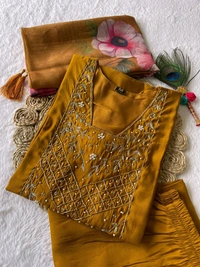 Antique Fashion 1 Kurti Pant Duppta Set  - M, colour 1