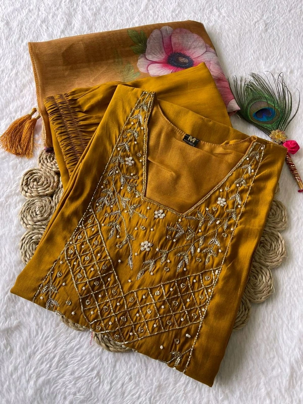 Antique Fashion 1 Kurti Pant Duppta Set  - XXL, colour 1