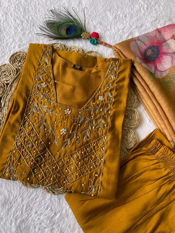 Antique Fashion 1 Kurti Pant Duppta Set  - XXL, colour 1