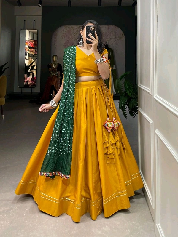 Antique Fashion 1 Give yourself quintessential look in navratri night by wearing this classic garba choli crafted from the finest cotton  adorn with gamthi work blouse   - colour 2