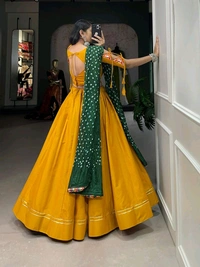 Antique Fashion 1 Give yourself quintessential look in navratri night by wearing this classic garba choli crafted from the finest cotton  adorn with gamthi work blouse   - colour 2